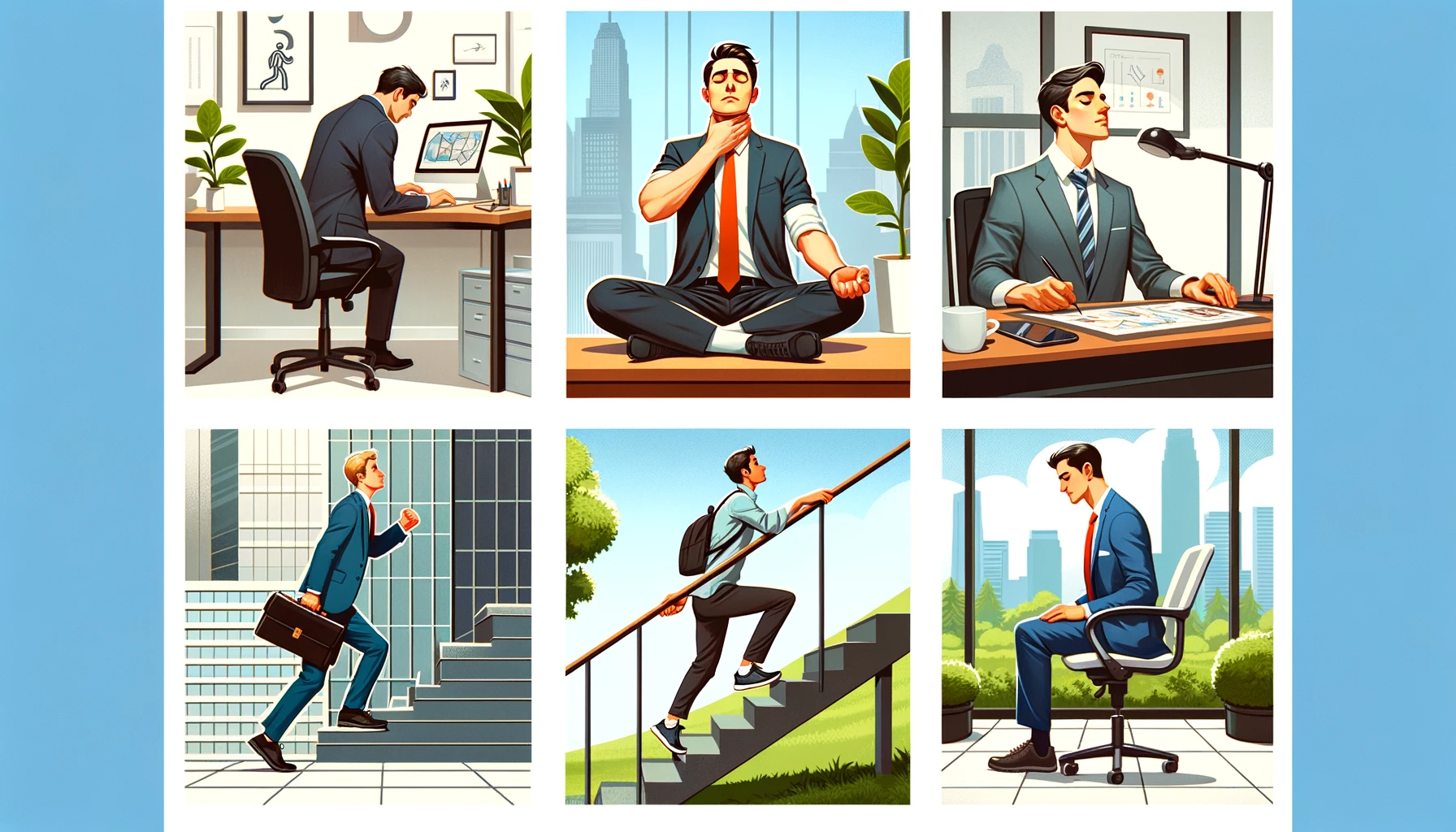Staying Fit in the Fast Lane: Five Daily Exercises for Busy Professionals